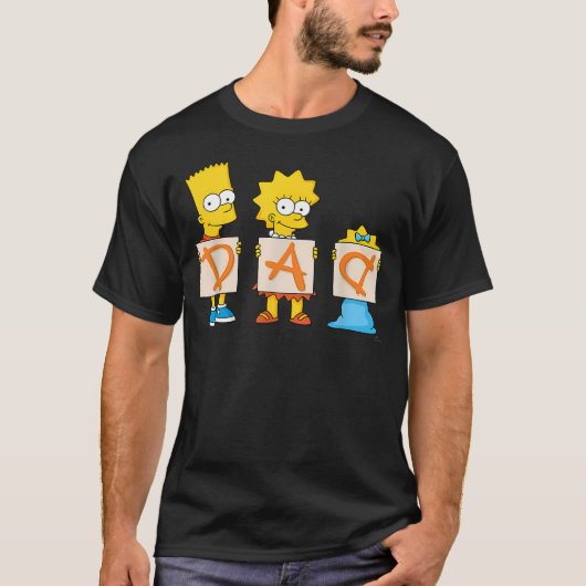 シンプソンズ 父の日 バート リサ マギー パパ Tシャツ (正面)