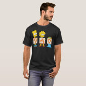 シンプソンズ 父の日 バート リサ マギー パパ Tシャツ (正面フル)
