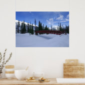 シンプソン川のトレールヘッドコオテネイ川での雪 ポスター (キッチン)