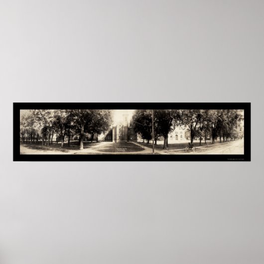 シンプソン・カレッジ・インディアナラ、アイオワ州写真1907 ポスター (正面)