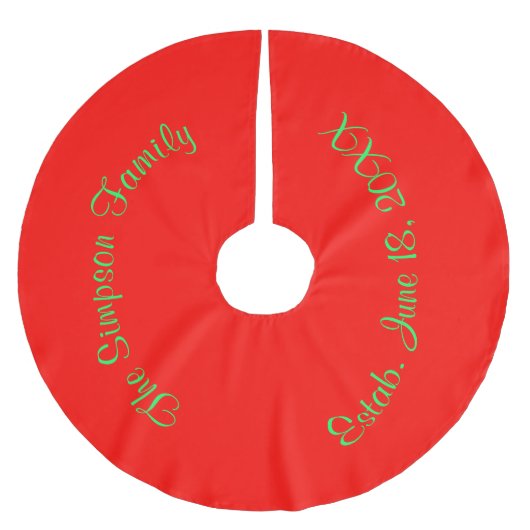 シンプソン(一流の)家族が確立する赤い緑。 (日付) ブラッシュドポリエステルツリースカート (正面)