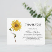 シンプヒマワリ葬式の死別 サンキューカード (スタンド正面)