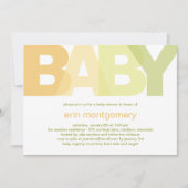 シンプモダンリーベビーシャワー招待状-ニュートラル 招待状 (正面)