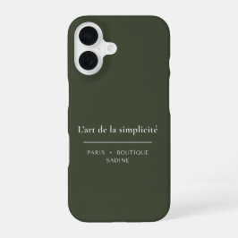 シンプリシティの芸術 オリーブグリーン iPhone カーケース 16ケース