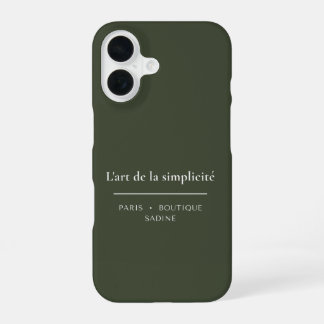 シンプリシティの芸術 オリーブグリーン iPhone カーケース 16ケース