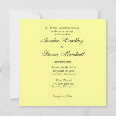 シンプリーイエロー結婚式招待状 招待状 (正面)