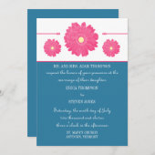 シンプリーエレガントガーベラデイジー結婚式招待状 招待状 (正面/裏面)