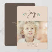 シンプリージョイホリデイフォトカード |バニラ シーズンカード (正面/裏面)