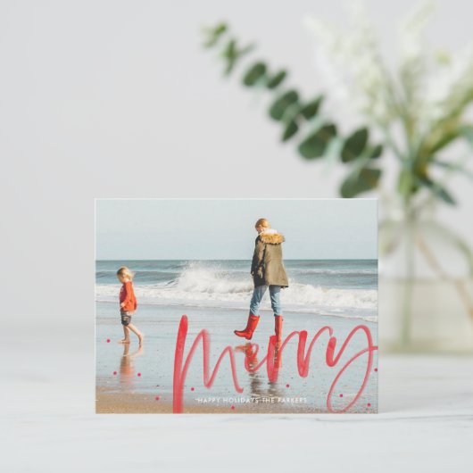 シンプリーメリークリスマス写真はがき ポストカード (スタンド正面)