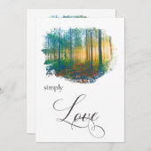 «シンプリーラブフォレストウッズ素朴招待状 招待状 (正面/裏面)