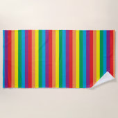 シンプリーレインボーパターン ビーチタオル (正面)