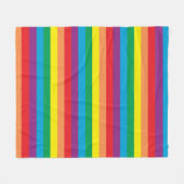 シンプリーレインボーパターン フリースブランケット (正面(横))