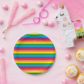 シンプリーレインボーパターン ペーパープレート (パーティー)