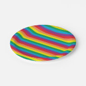 シンプリーレインボーパターン ペーパープレート (アングル)