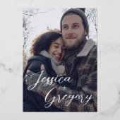 シンプリー ネームズ セーブ ザ デート 箔招待状 (正面)