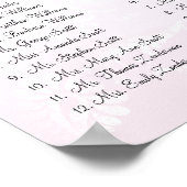 シンプリー ピンク ハート リーフ ツリー ラブ バード ウェディング ポスター (角)