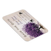 シンプリー ピーキー ハート ツリー  ウェディング セーブ ザ デート マグネット (右側)