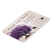 シンプリー ピーキー ハート ツリー  ウェディング セーブ ザ デート マグネット (左側)