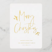 シンプリー フェスティブ スクリプト 箔シーズンカード (正面)