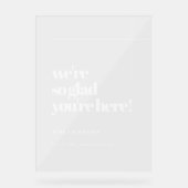 シンプルあなたはシック歓迎ここ澄ん アクリルサイン (正面)