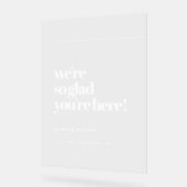 シンプルあなたはシック歓迎ここ澄ん アクリルサイン (傾斜)