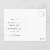 シンプルありがとうご平葉書 ポストカード (裏面)