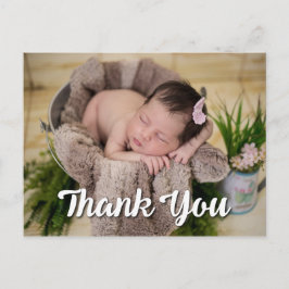 シンプルありがとう2枚の写真お誕生日おめでとうございます ポストカード