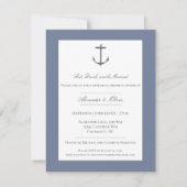 シンプルいかりリハ航海のーサルディナーダスティーブルー 招待状 (正面)