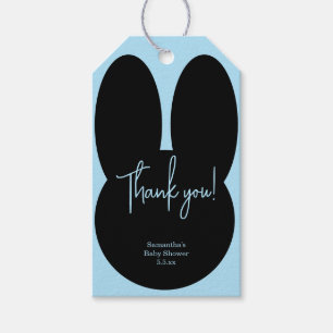 シンプルうさぎ赤ん感謝していだシャワー ギフトタグ