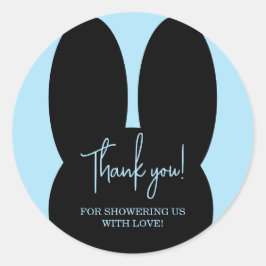 シンプルうさぎ赤ん感謝していだシャワー ラウンドシール