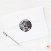 シンプルおしゃれ フォト セーブ・ザ・デート クラシック ステッカー (封筒)