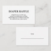 シンプルおむつラッフル エンクロージャーカード (正面/裏面)