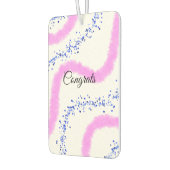 シンプルおめでとうございますミニマルあなたのテキスト名を追加 カーエアーフレッシュナー (左)