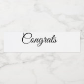 シンプルおめでとうございますミニマルあなたのテキスト名を追加 ペットボトルラベル (シングルラベル)