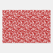 シンプルおもしろいかわいいレトロハートアートパターン ラッピングペーパーシート (正面3)