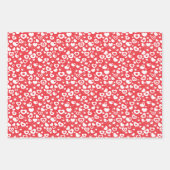 シンプルおもしろいかわいいレトロハートアートパターン ラッピングペーパーシート (正面2)