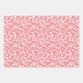 シンプルおもしろいかわいいレトロハートアートパターン ラッピングペーパーシート (正面)