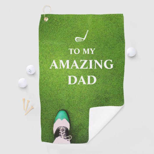 シンプルおもしろいゴルフ父の日カスタム最高の ゴルフタオル (インサイチュ)