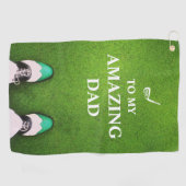 シンプルおもしろいゴルフ父の日カスタム最高の ゴルフタオル (横)