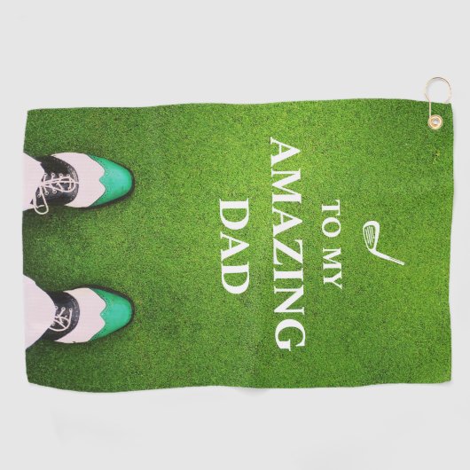 シンプルおもしろいゴルフ父の日カスタム最高の ゴルフタオル (横)