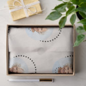 シンプルおもしろいシック編集可能ラウンドフォト水玉模様 薄葉紙 (ギフト)