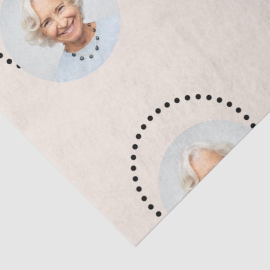 シンプルおもしろいシック編集可能ラウンドフォト水玉模様 薄葉紙 (詳細)