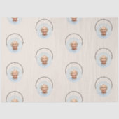 シンプルおもしろいシック編集可能ラウンドフォト水玉模様 薄葉紙 (正面)