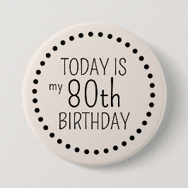 シンプルおもしろいシック編集可能誕生日水玉模様 缶バッジ