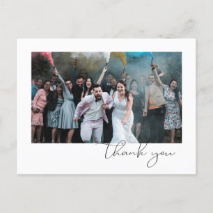 シンプルおもしろいスクリプトフォントゲス結婚トフォト 案内ポストカード