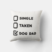 シンプルおもしろいチェッ独身のクボックス、撮影、犬のパパ クッション (裏面)