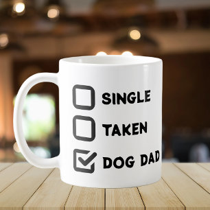 シンプルおもしろいチェッ独身のクボックス、撮影、犬のパパ コーヒーマグカップ
