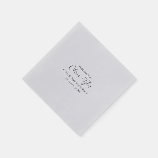 シンプルおもしろいファクトウェディングレセプション スタンダードカクテルナプキン (角)