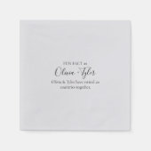 シンプルおもしろいファクトウェディングレセプション スタンダードカクテルナプキン (正面)