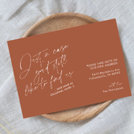 シンプルおもしろいモダンテラコッタラストムービング 案内状